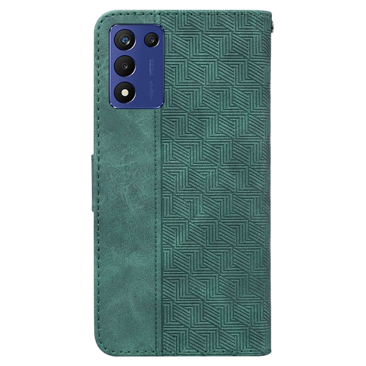 For Realme Q3S / Q3T / 9 SE / 9 5G Speed Geometric Embossed Leather Phone Case