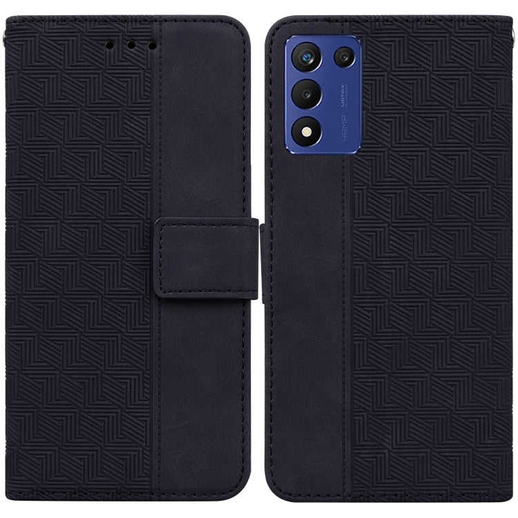 For Realme Q3S / Q3T / 9 SE / 9 5G Speed Geometric Embossed Leather Phone Case