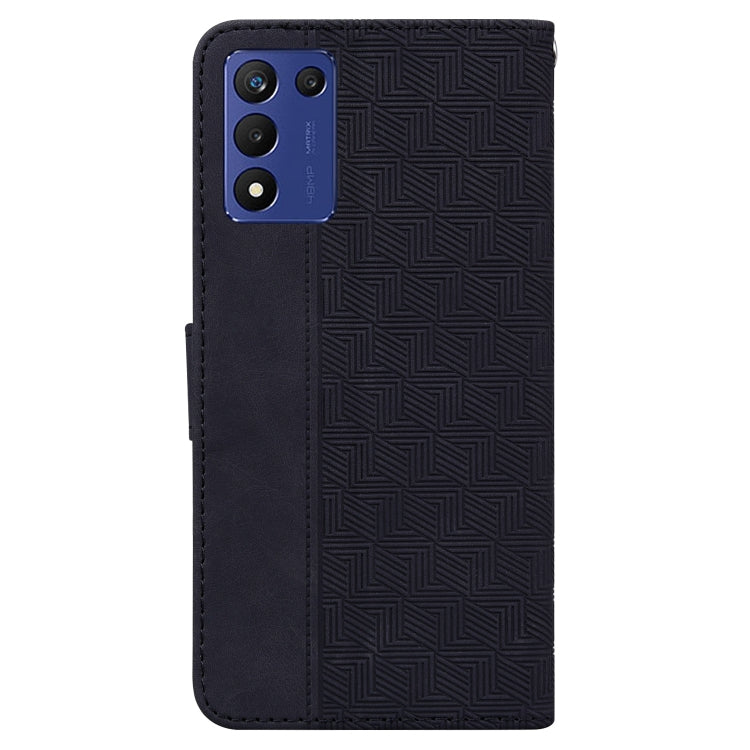 For Realme Q3S / Q3T / 9 SE / 9 5G Speed Geometric Embossed Leather Phone Case