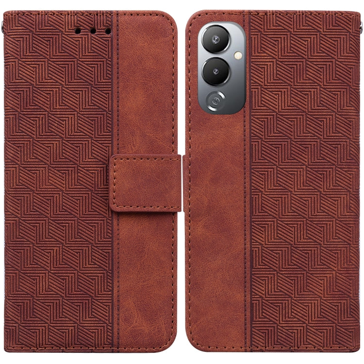 For Tecno Pova 4 Geometric Embossed Leather Phone Case