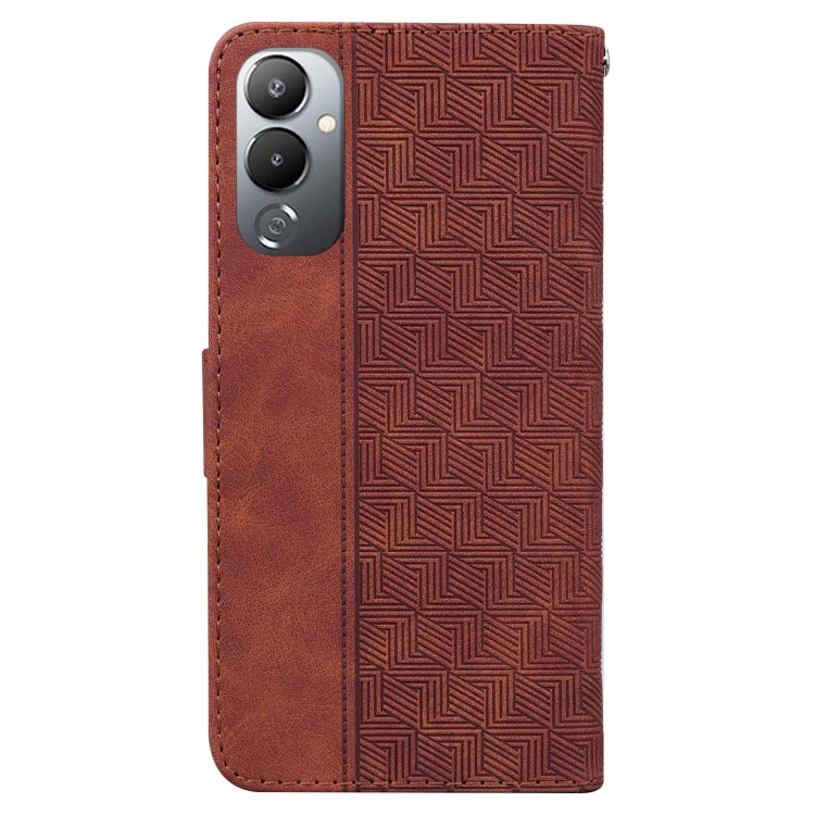 For Tecno Pova 4 Geometric Embossed Leather Phone Case