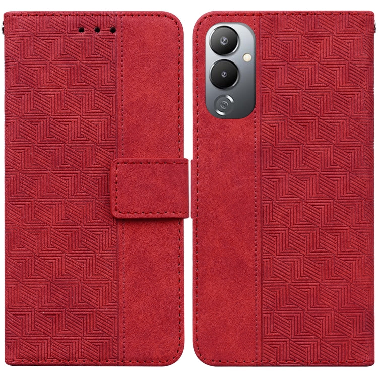 For Tecno Pova 4 Geometric Embossed Leather Phone Case