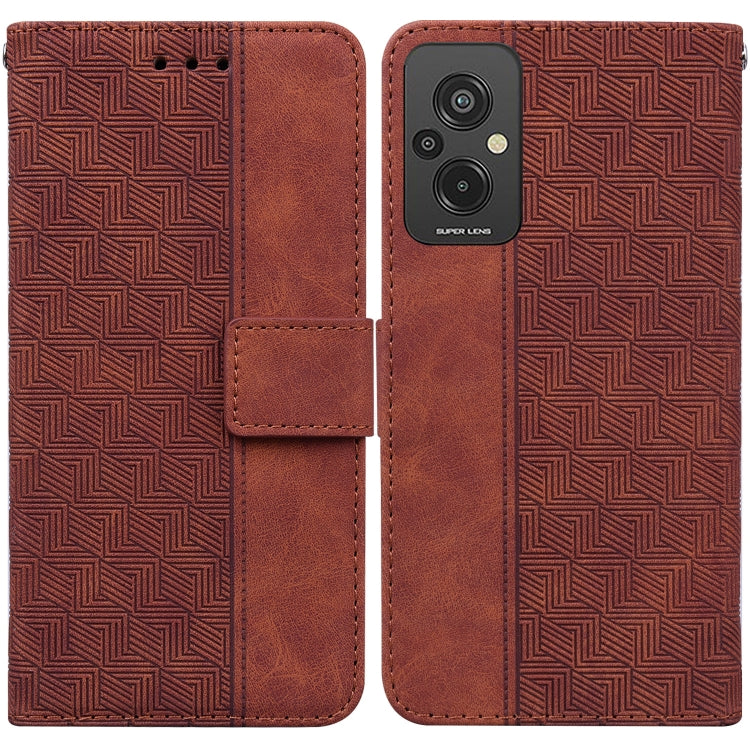 For Xiaomi Redmi 11 Prime 4G Geometric Embossed Leather Phone Case