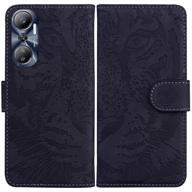 For Infinix Hot 20 Tiger Embossing Pattern Leather Phone Case
