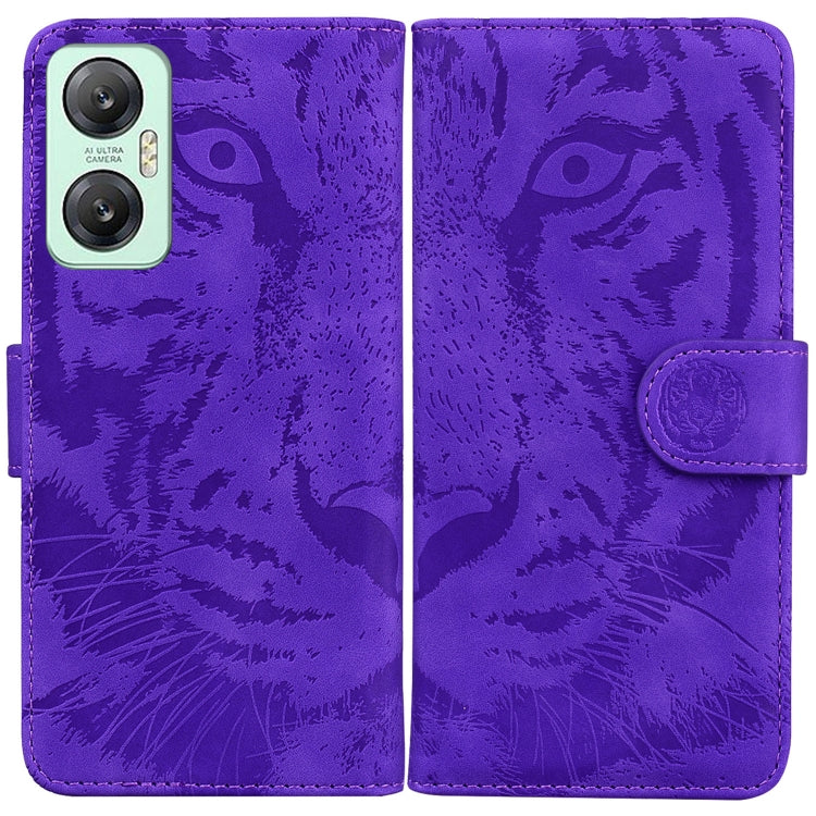 For Infinix Hot 20 5G Tiger Embossing Pattern Leather Phone Case