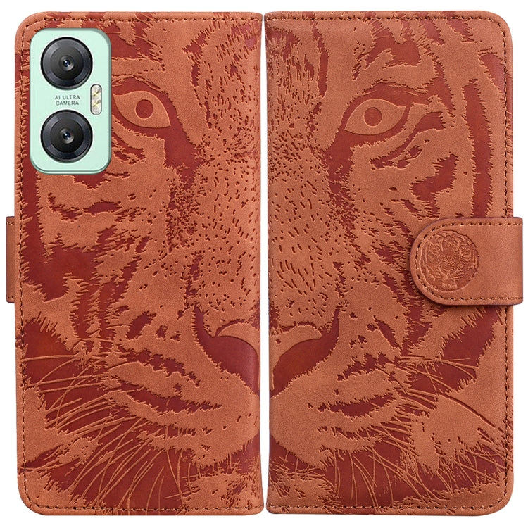 For Infinix Hot 20 5G Tiger Embossing Pattern Leather Phone Case