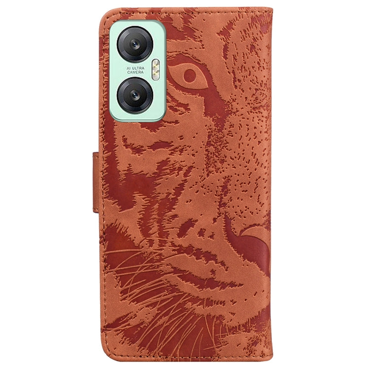 For Infinix Hot 20 5G Tiger Embossing Pattern Leather Phone Case