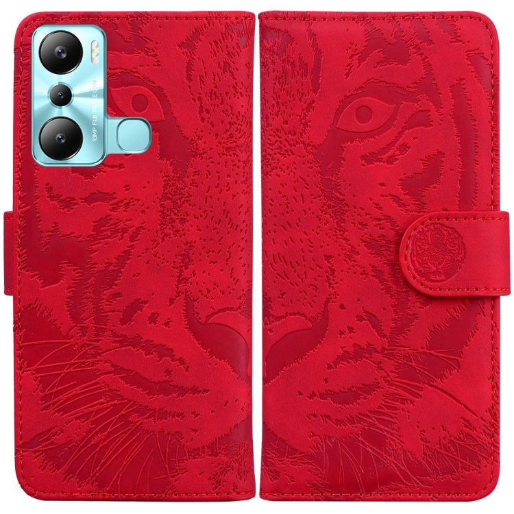 For Infinix Hot 20i Tiger Embossing Pattern Leather Phone Case