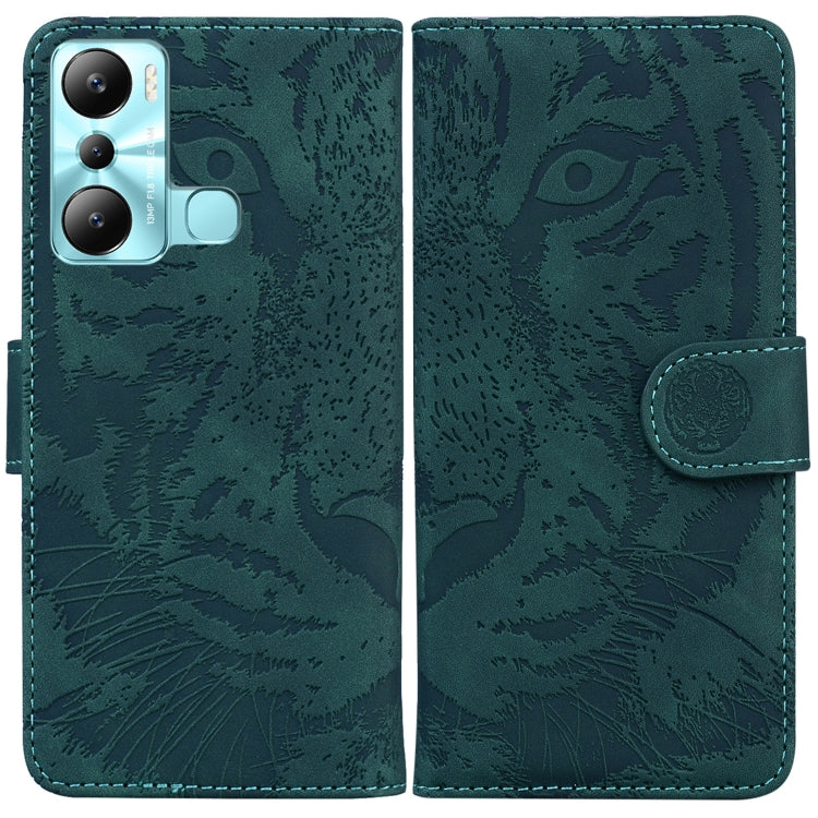 For Infinix Hot 20i Tiger Embossing Pattern Leather Phone Case