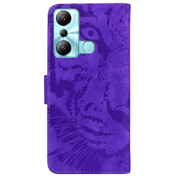 For Infinix Hot 20i Tiger Embossing Pattern Leather Phone Case