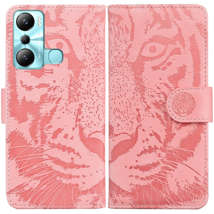 For Infinix Hot 20i Tiger Embossing Pattern Leather Phone Case
