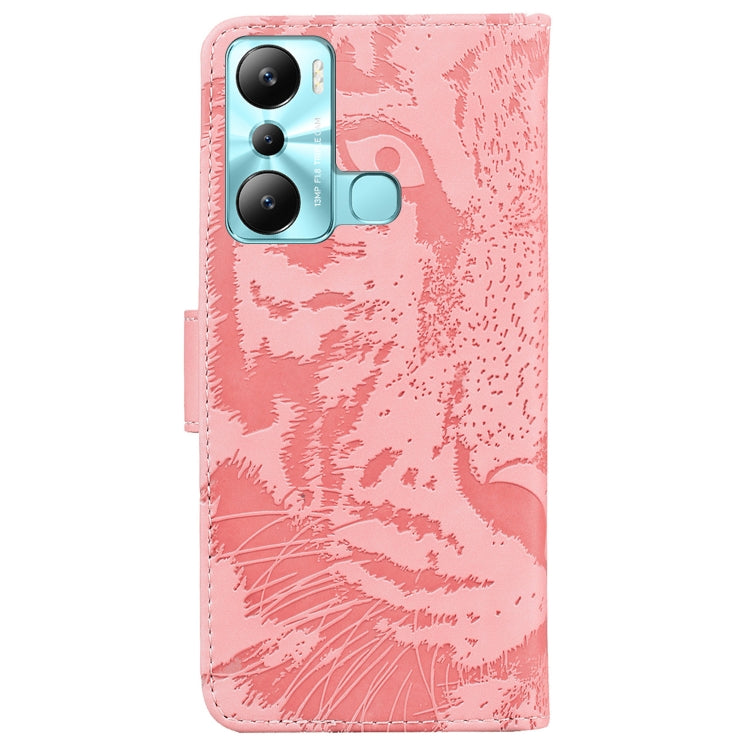 For Infinix Hot 20i Tiger Embossing Pattern Leather Phone Case
