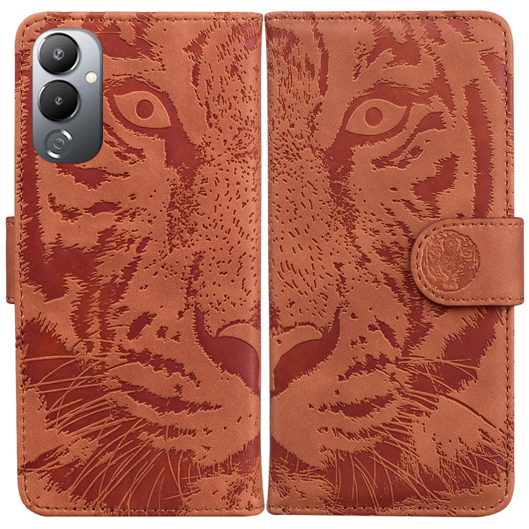 For Tecno Pova 4 Tiger Embossing Pattern Leather Phone Case