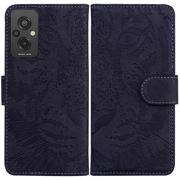 For Xiaomi Redmi 11 Prime 4G Tiger Embossing Pattern Leather Phone Case