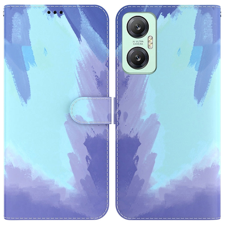 For Infinix Hot 20 Watercolor Pattern Leather Phone Case