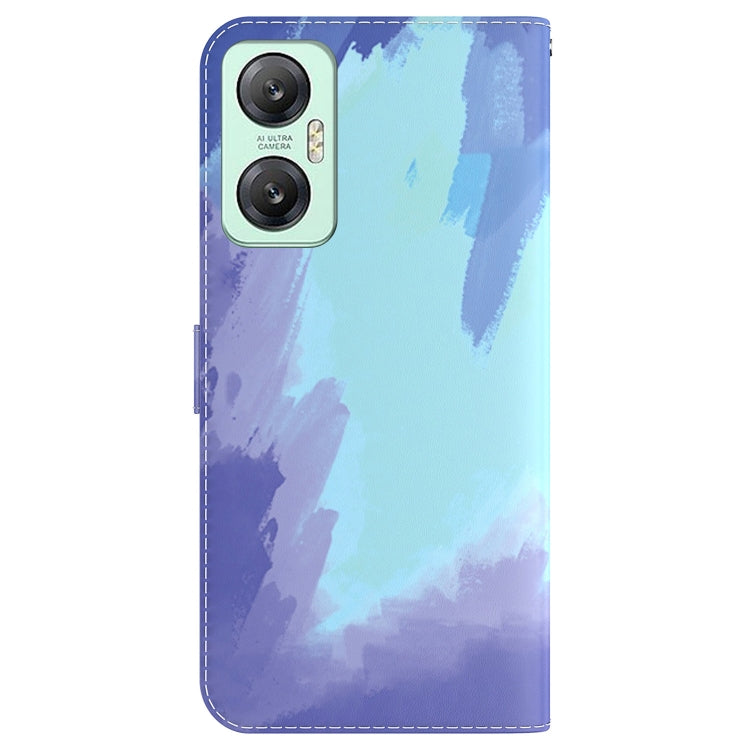 For Infinix Hot 20 Watercolor Pattern Leather Phone Case