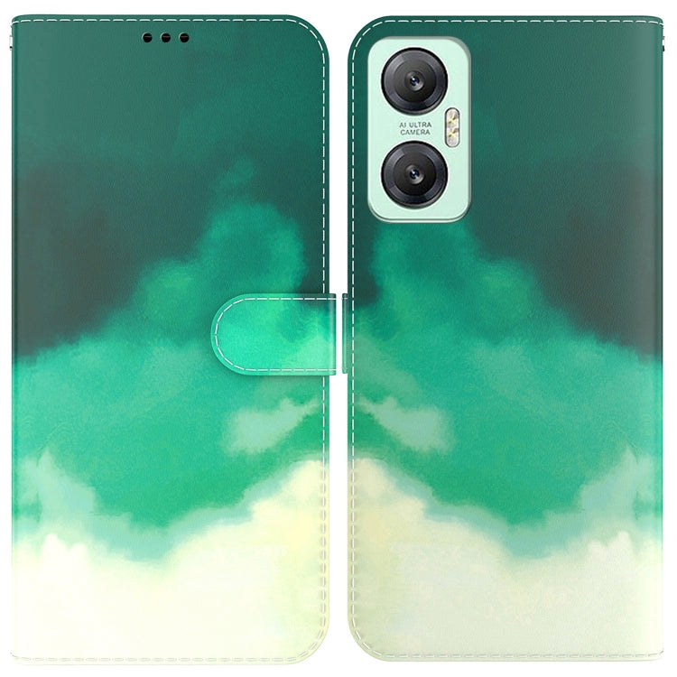 For Infinix Hot 20 Watercolor Pattern Leather Phone Case