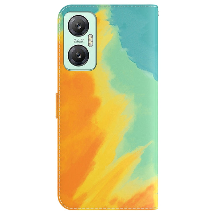 For Infinix Hot 20 Watercolor Pattern Leather Phone Case