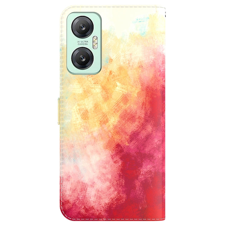For Infinix Hot 20 Watercolor Pattern Leather Phone Case