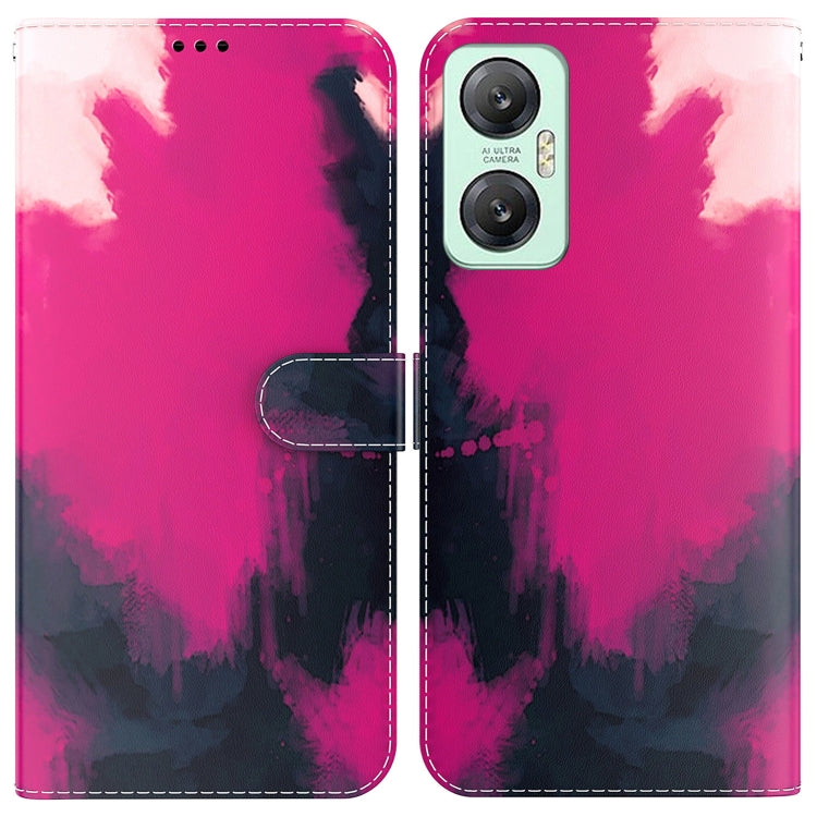 For Infinix Hot 20 Watercolor Pattern Leather Phone Case