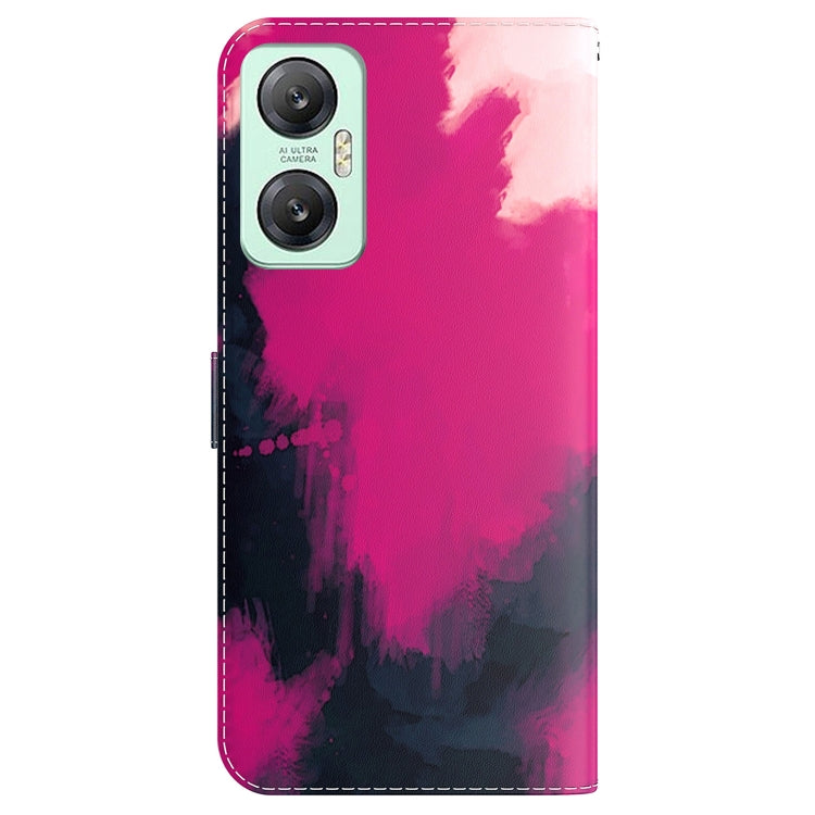 For Infinix Hot 20 Watercolor Pattern Leather Phone Case