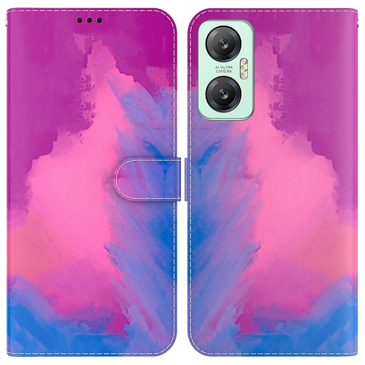 For Infinix Hot 20 Watercolor Pattern Leather Phone Case