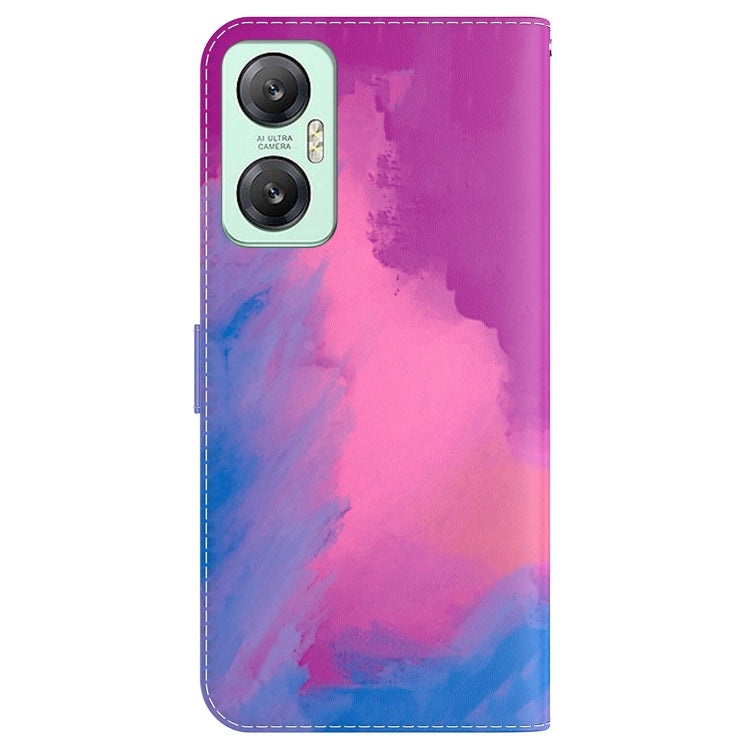 For Infinix Hot 20 Watercolor Pattern Leather Phone Case
