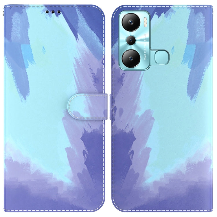 For Infinix Hot 20i Watercolor Pattern Leather Phone Case