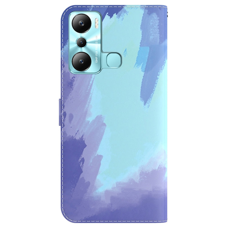 For Infinix Hot 20i Watercolor Pattern Leather Phone Case
