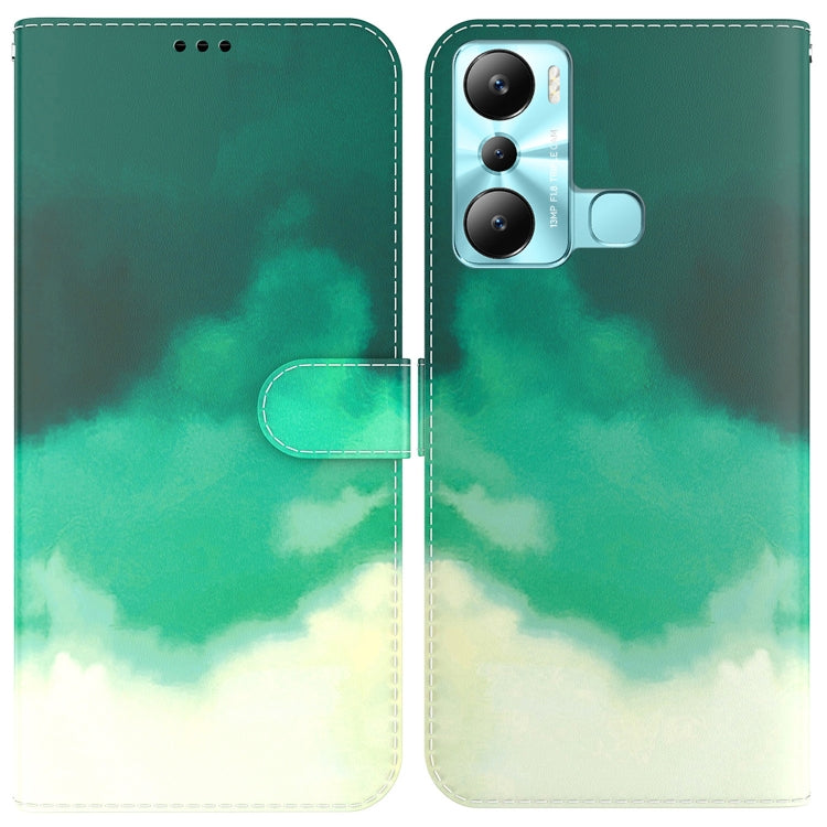 For Infinix Hot 20i Watercolor Pattern Leather Phone Case