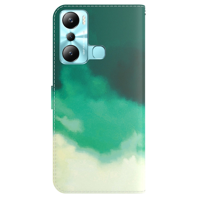 For Infinix Hot 20i Watercolor Pattern Leather Phone Case