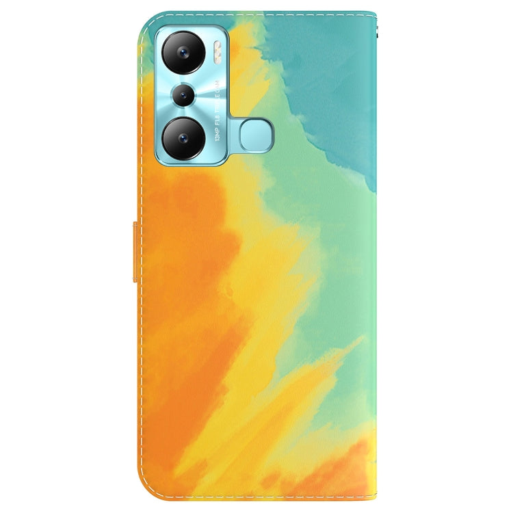 For Infinix Hot 20i Watercolor Pattern Leather Phone Case