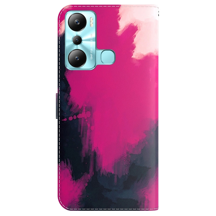 For Infinix Hot 20i Watercolor Pattern Leather Phone Case