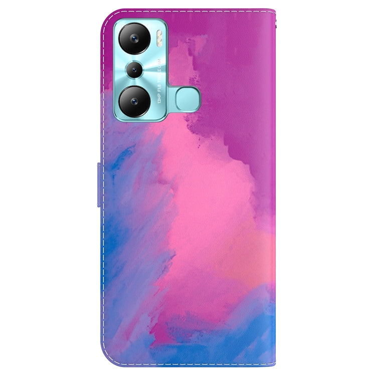 For Infinix Hot 20i Watercolor Pattern Leather Phone Case