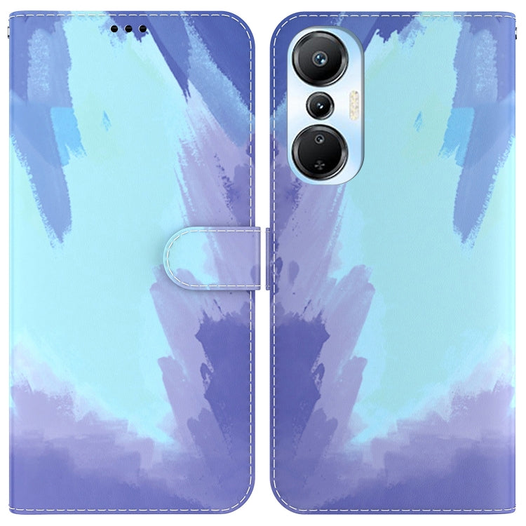 For Infinix Hot 20s Watercolor Pattern Leather Phone Case