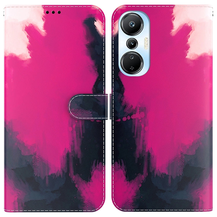 For Infinix Hot 20s Watercolor Pattern Leather Phone Case