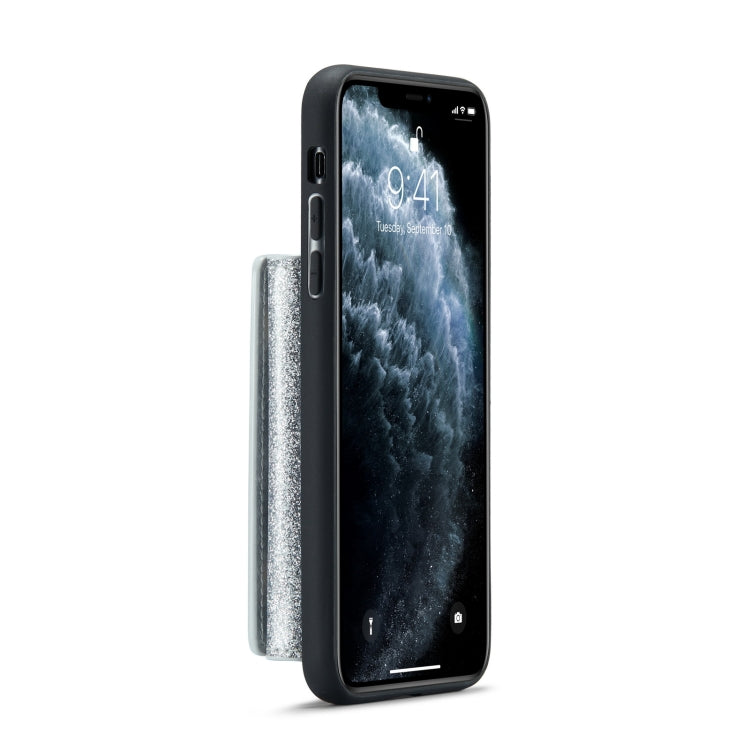 For iPhone 11 Pro Max DG.MING M3 Series Glitter Powder Card Bag Leather Case