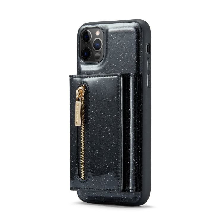 For iPhone 11 Pro DG.MING M3 Series Glitter Powder Card Bag Leather Case