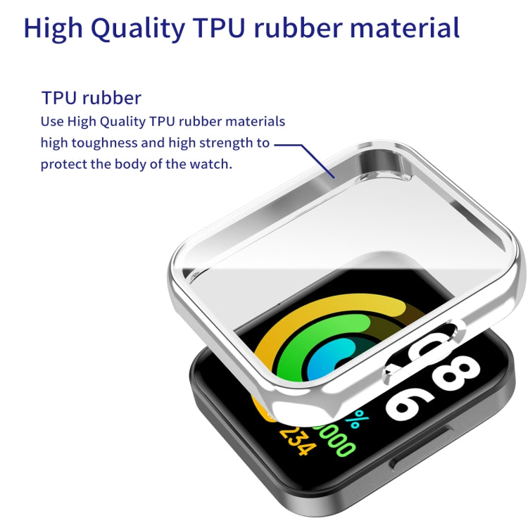 For Xiaomi Redmi Watch 2 TPU Hollow Watch Protective Case with Protective Film