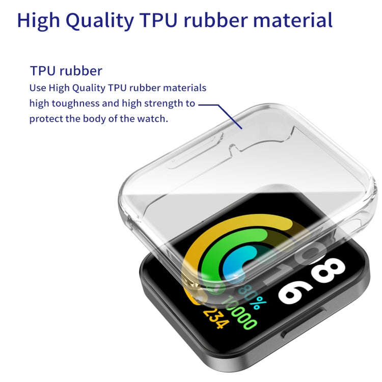 For Xiaomi Redmi Watch 2 TPU Hollow Watch Protective Case with Protective Film