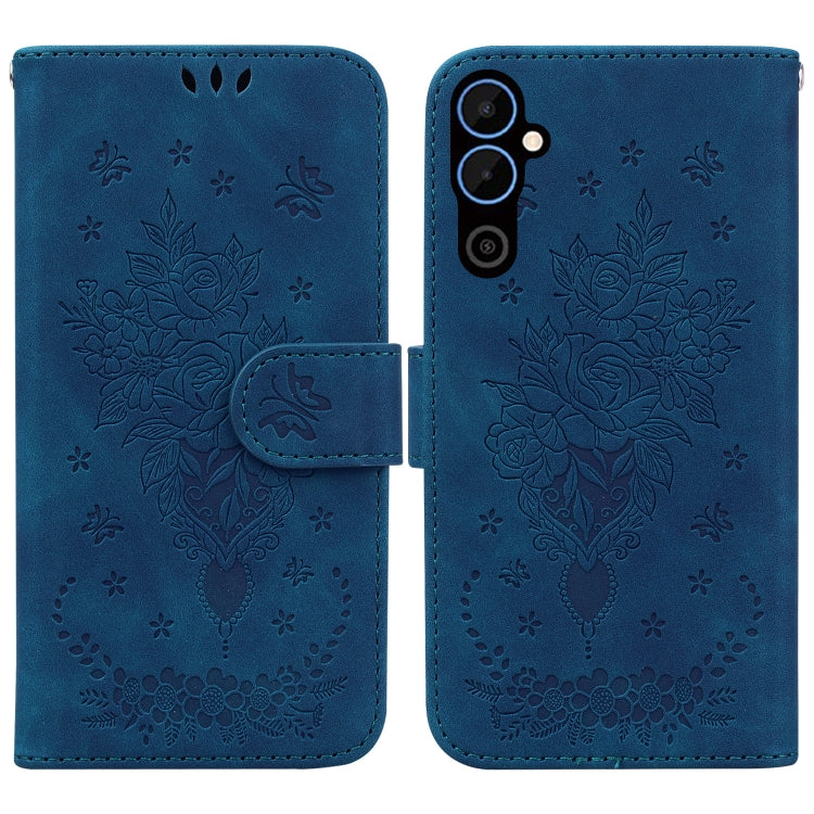 For Tecno Pova Neo 2 Butterfly Rose Embossed Leather Phone Case