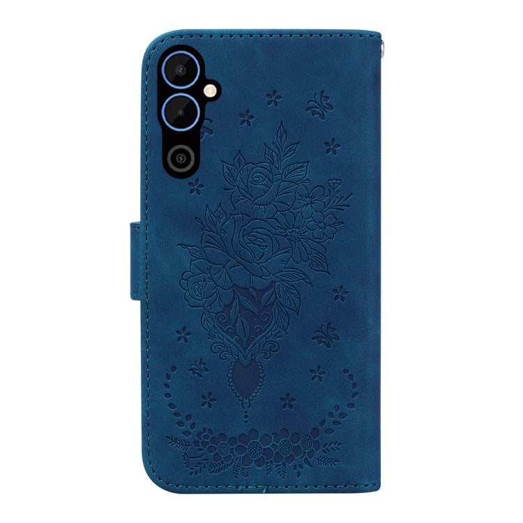 For Tecno Pova Neo 2 Butterfly Rose Embossed Leather Phone Case