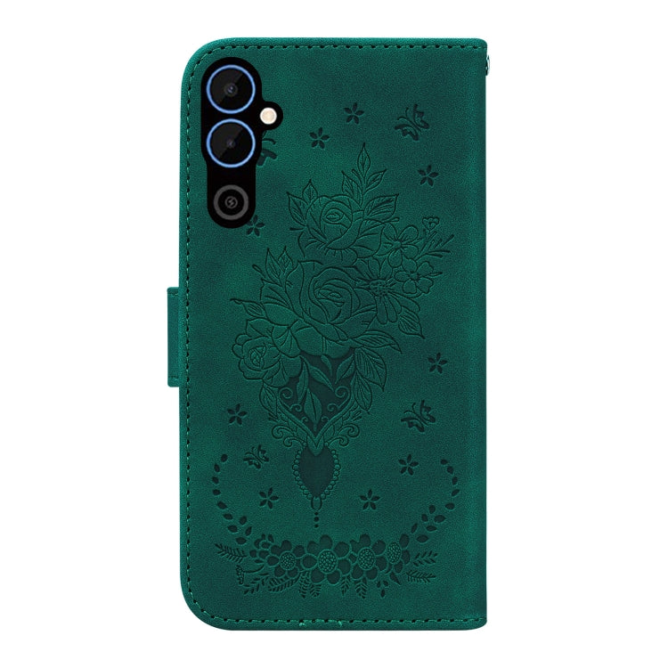 For Tecno Pova Neo 2 Butterfly Rose Embossed Leather Phone Case