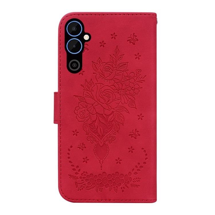 For Tecno Pova Neo 2 Butterfly Rose Embossed Leather Phone Case