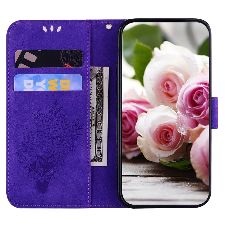 For Xiaomi Redmi 11 Prime 4G Butterfly Rose Embossed Leather Phone Case