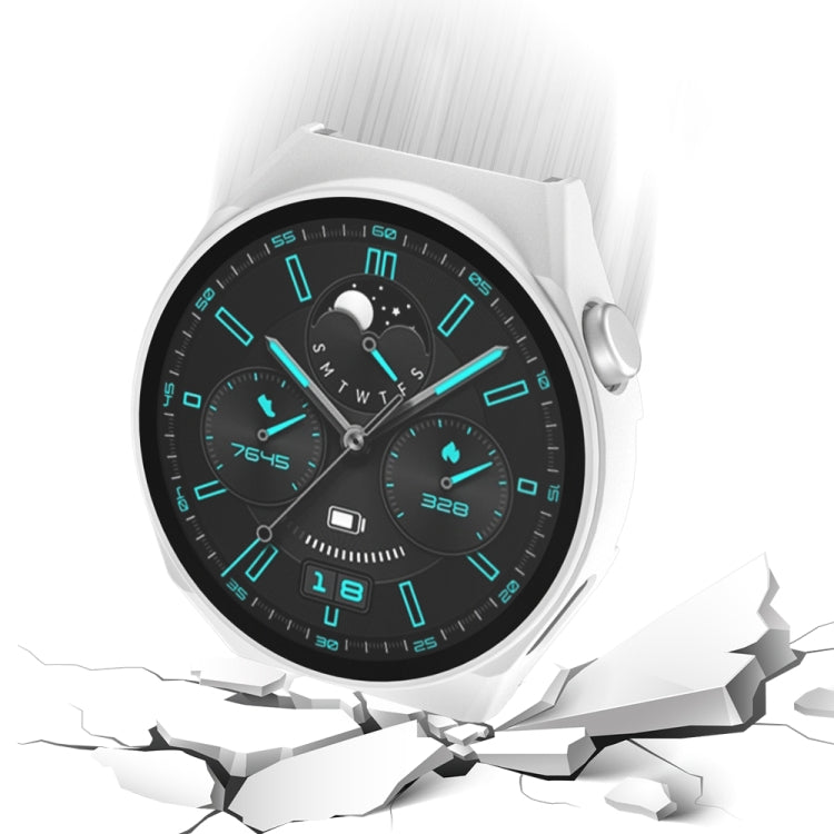 For Huawei GT3 Pro 46mm 2 in 1 PC Frame + Tempered Glass Film Watch Protective Case
