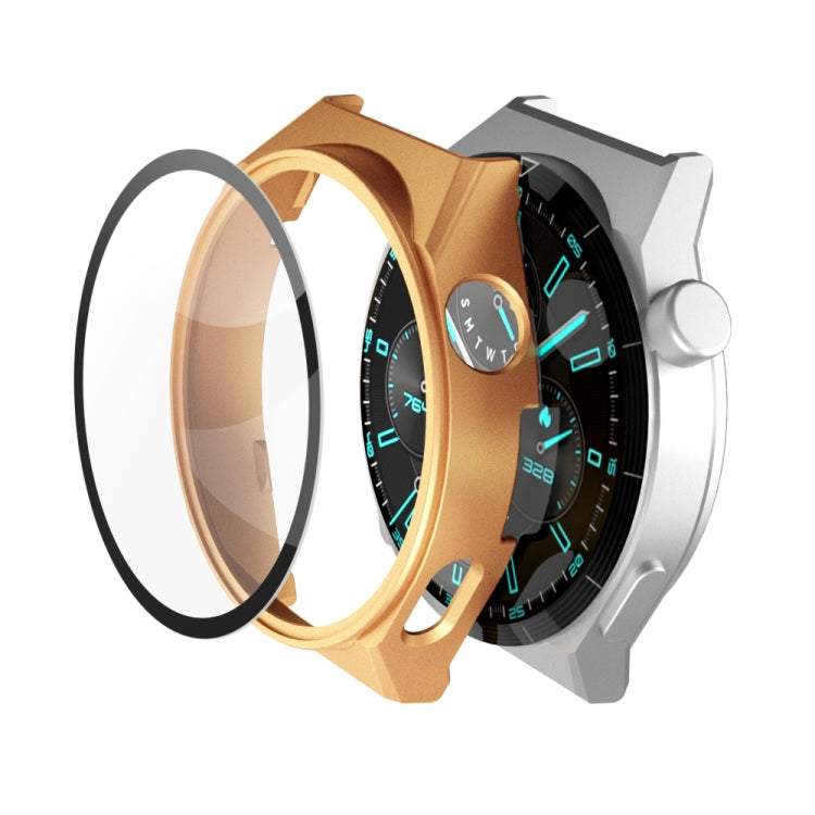For Huawei GT3 Pro 46mm 2 in 1 PC Frame + Tempered Glass Film Watch Protective Case