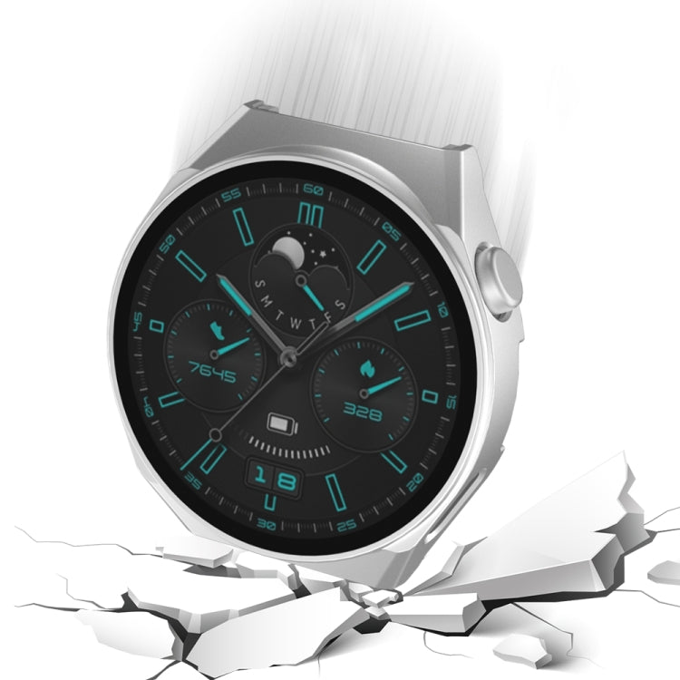 For Huawei GT3 Pro 46mm 2 in 1 PC Frame + Tempered Glass Film Watch Protective Case