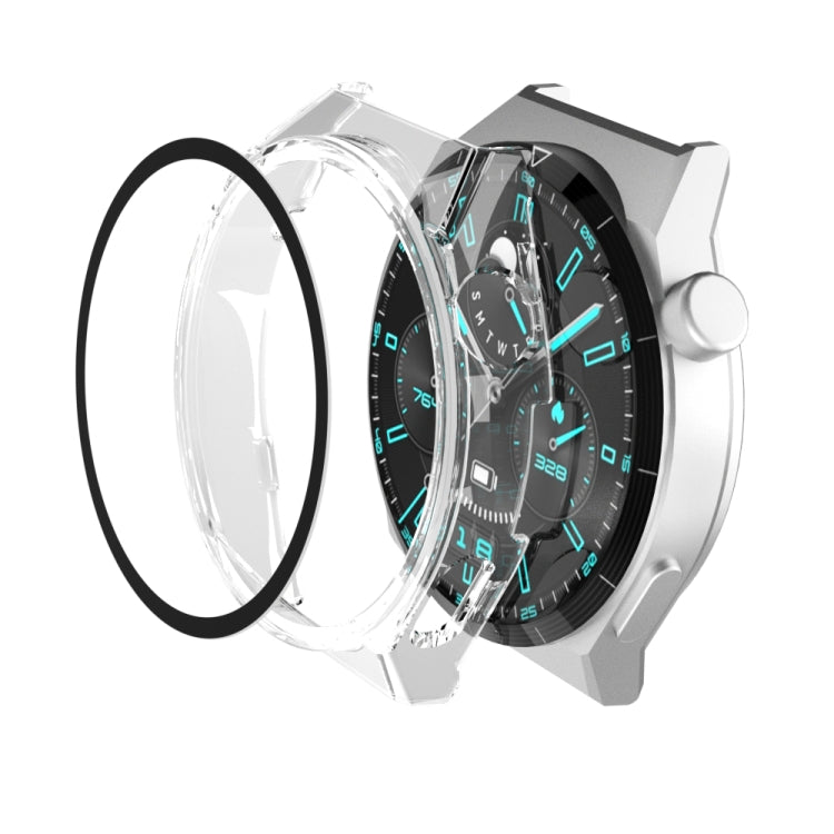 For Huawei GT3 Pro 46mm 2 in 1 PC Frame + Tempered Glass Film Watch Protective Case