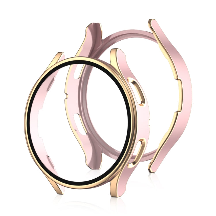 For Samsung Galaxy Watch 4 40 / 44mm Electroplating Two-color PC+Tempered Film Watch Protective Case